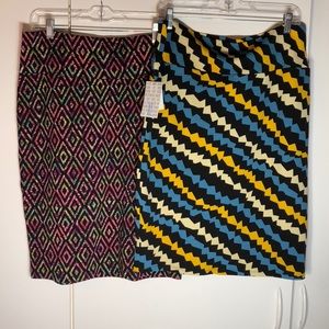 Lot of 2 XL LuLaRoe Cassie Skirts
